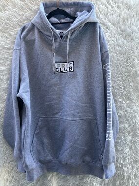 Pro Club Men's Gray Pullover Hoodie - Gray
